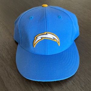 Chargers fitted Mitchell & Ness brand hat.
